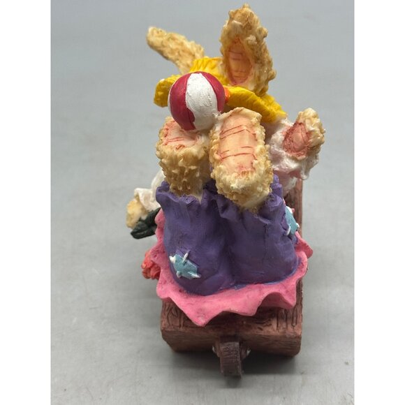K'S Collection Handcrafted Resin Bunny Figurine Yellow Purple Dress Ball READ - Picture 5 of 7